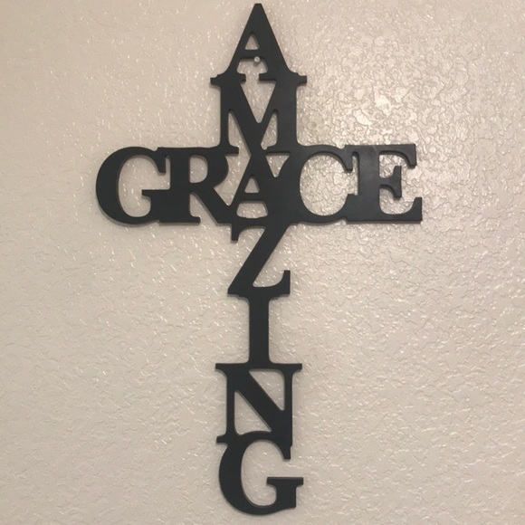 Wall Art Black Amazing Grace Cross Wall Decor Poshmark